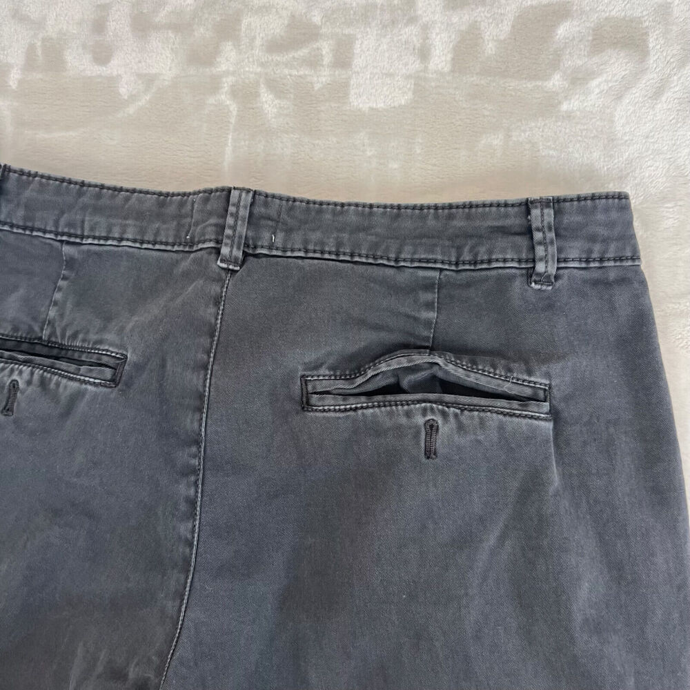 Anthropologie Pants Womens 30 Grey Relaxed‎ Chino Striped Side Preppy Casual - Picture 14 of 15